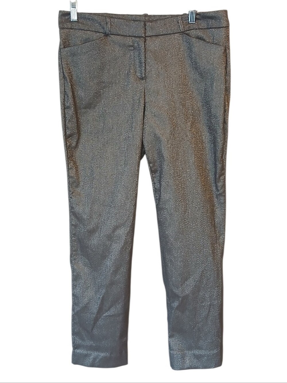 Worthington Metallic Gray Slim Fit Dress Pants Size 6